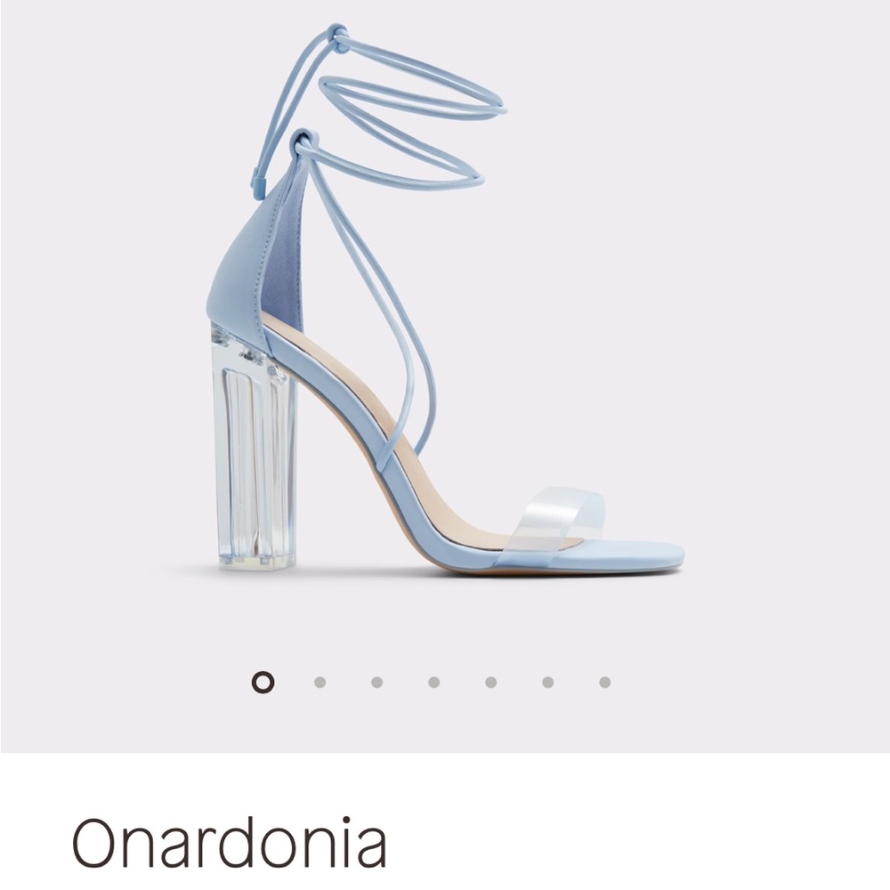 Aldo Shoes: light blue strap up heels!
